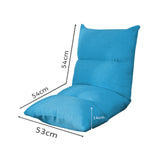 NNEAGS 2X Lounge Floor Recliner Adjustable Lazy Sofa Bed Folding Game Chair Blue