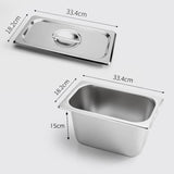 NNEAGS 12X GN Pan Full Size 1/3 GN Pan 15cm Deep Stainless Steel Tray With Lid