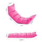 NNEAGS 2X Foldable Tatami Floor Sofa Bed Meditation Lounge Chair Recliner Lazy Couch Pink