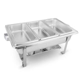 NNEAGS 4X 3L Triple Tray Stainless Steel Chafing Food Warmer Catering Dish
