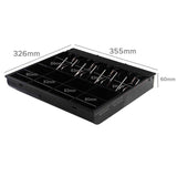 NNEAGS 4 Bills 8 Coins Spare Cash Tray Black Heavy Duty 1 Year Warranty