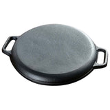 NNEAGS 2X Cast Iron 35cm Frying Pan Skillet Coating Steak Sizzle Platter