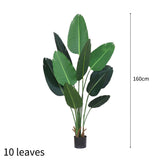 NNEAGS 160cm Artificial Green Indoor Traveler Banana Fake Decoration Tree Flower Pot Plant