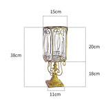 NNEAGS Clear Glass Cylinder Flower Vase with 6 Bunch 4 Heads Artificial Fake Silk Magnolia denudata Home Decor Set