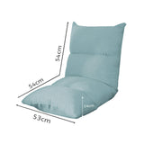 NNEAGS 4X Lounge Floor Recliner Adjustable Lazy Sofa Bed Folding Game Chair Mint Green