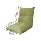 NNEAGS 4X Lounge Floor Recliner Adjustable Lazy Sofa Bed Folding Game Chair Yellow Green