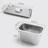 NNEAGS 12X GN Pan Full Size 1/3 GN Pan 20cm Deep Stainless Steel Tray With Lid