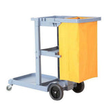 NNEAGS 3 Tier Multifunction Janitor Cleaning Waste Cart Trolley and Waterproof Bag