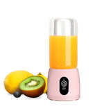 NNEAGS Portable Mini USB Rechargeable Handheld Juice Extractor Fruit Mixer Juicer Pink