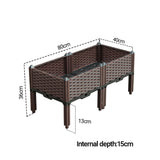NNEAGS 80cm Raised Planter Box Vegetable Herb Flower Outdoor Plastic Plants Garden Bed with Legs