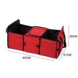 NNEAGS 2X Car Portable Storage Box Waterproof Oxford Cloth Multifunction Organizer Red