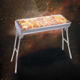 NNEAGS Skewers Grill Portable Stainless Steel Charcoal BBQ Outdoor 6-8 Persons