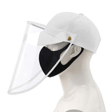 NNEAGS 4X Outdoor Protection Hat Anti-Fog Pollution Dust Protective Cap Full Face HD Shield Cover Adult White