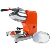 NNEAGS Ice Shaver Electric Stainless Steel Ice Crusher Slicer Machine Orange