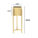 NNEAGS 4X 60cm Gold Metal Plant Stand with Flower Pot Holder Corner Shelving Rack Indoor Display