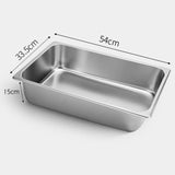 NNEAGS 2X GN Pan Full Size 1/1 GN Pan 15cm Deep Stainless Steel Tray