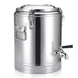 NNEAGS 30L Stainless Steel Insulated Stock Pot Dispenser Hot & Cold Beverage Container With Tap