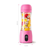 NNEAGS 2X 380ml Portable Mini USB Rechargeable Handheld Fruit Mixer Juicer White