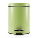 NNEAGS 2X 7L Foot Pedal Stainless Steel Rubbish Recycling Garbage Waste Trash Bin Round Green