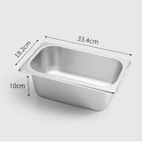 NNEAGS 4X GN Pan Full Size 1/3 GN Pan 10cm Deep Stainless Steel Tray