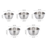 NNEAGS 5Pcs Deepen Matte Stainless Steel Stackable Baking Washing Mixing Bowls Set Food Storage Basin