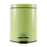 NNEAGS 4X Foot Pedal Stainless Steel Rubbish Recycling Garbage Waste Trash Bin Round 12L Green