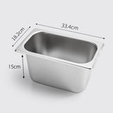 NNEAGS 6X GN Pan Full Size 1/3 GN Pan 15cm Deep Stainless Steel Tray