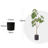 NNEAGS 160cm Artificial Natural Green Schefflera Dwarf Umbrella Tree Fake Tropical Indoor Plant Home Office Decor