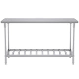 NNEAGS 150*70*85cm Catering Kitchen Stainless Steel Prep Work Bench