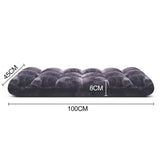 NNEAGS 2X Floor Recliner Folding Lounge Sofa Futon Couch Folding Chair Cushion Grey