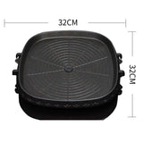 NNEAGS Portable Korean BBQ Butane Gas Stove Stone Grill Plate Non Stick Coated Square