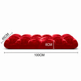 NNEAGS 2X Floor Recliner Folding Lounge Sofa Futon Couch Folding Chair Cushion Red