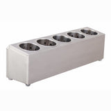 NNEAGS 2X 18/10 Stainless Steel Conical Utensils Cutlery Holder with 5 Holes