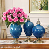 NNEAGS 20pcs Artificial Silk Flower Fake Rose Bouquet Table Decor Pink