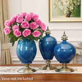 NNEAGS 10pcs Artificial Silk Flower Fake Rose Bouquet Table Decor Pink