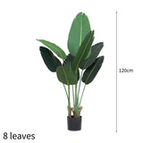 NNEAGS 120cm Artificial Green Indoor Traveler Banana Fake Decoration Tree Flower Pot Plant