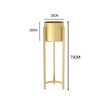 NNEAGS 4X 75cm Gold Metal Plant Stand with Flower Pot Holder Corner Shelving Rack Indoor Display