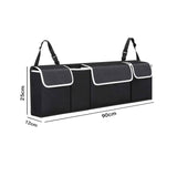 NNEAGS 2X Oxford Cloth Car Storage Trunk Organiser Backseat Multi-Purpose Interior Accessories Black