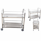 NNEAGS 2 Tier 85x45x90cm Stainless Steel Drink Wine Food Utility Cart Medium