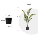 NNEAGS 150cm Artificial Green Rogue Hares Foot Fern Tree Fake Tropical Indoor Plant Home Office Decor