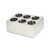 NNEAGS 2X 18/10 Stainless Steel Conical Utensils Cutlery Holder with 6 Holes