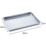 NNEAGS 8X Aluminium Oven Baking Pan Cooking Tray for Bakers 60*40*5cm