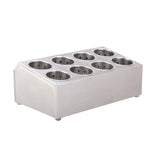 NNEAGS 2X 18/10 Stainless Steel Conical Utensils Cutlery Holder with 8 Holes