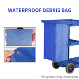 NNEAGS Oxford Waterproof Reusable Janitor Housekeeping Cart Replacement Bag Blue
