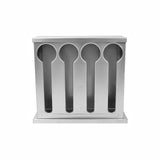 NNEAGS Stainless Steel Buffet Restaurant Spoon Utensil Holder Storage Rack 4 Holes