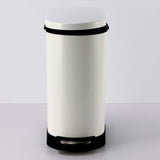 NNEAGS 2X 10L Foot Pedal Stainless Steel Rubbish Recycling Garbage Waste Trash Bin U White