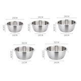 NNEAGS 2X 5Pcs Deepen Matte Stainless Steel Stackable Baking Washing Mixing Bowls Set Food Storage Basin