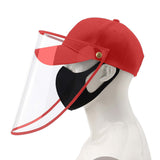 NNEAGS 2X Outdoor Protection Hat Anti-Fog Pollution Dust Protective Cap Full Face HD Shield Cover Kids Red
