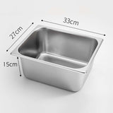 NNEAGS GN Pan Full Size 1/2 GN Pan 15cm Deep Stainless Steel Tray
