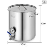 NNEAGS Stainless Steel Brewery Pot 98L With Beer Valve 50*50cm